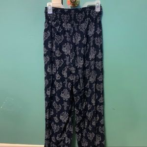 Navy blue wide leg flowy pants NWT
